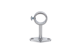 Support de penderie central cylindrique Diam.20mm Chrome