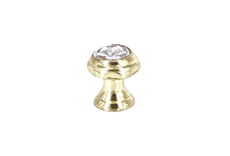 Bouton de meuble ORO Vintage Doré strass diam.19mm - Zamak