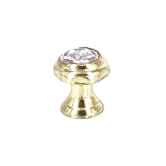 Bouton de meuble ORO Vintage Doré strass diam.19mm - Zamak