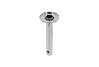 Pied de meuble tube Chrome H.190mm Diam.25mm - Acier