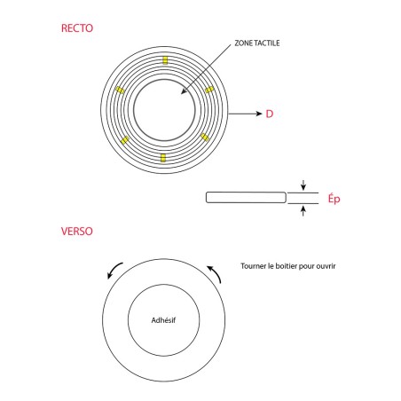 Lampe LED Tactile à intensité variable Sans fil Ronde Diam.125mm