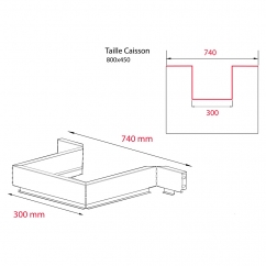 Paroi arrière pliable pour tiroir sous évier Blanc H.80mm - Métal