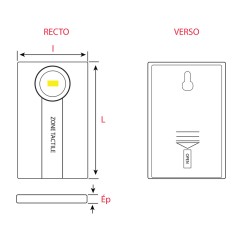 Lampe LED Tactile Sans fil Rectangulaire Blanche À poser ou suspendre