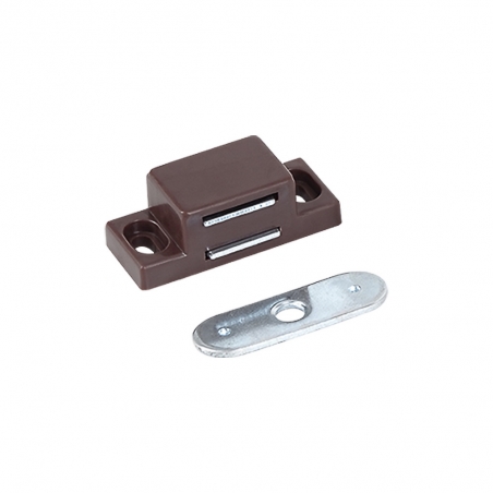 Loqueteau magnétique rectangulaire Marron 3kg L.35mm