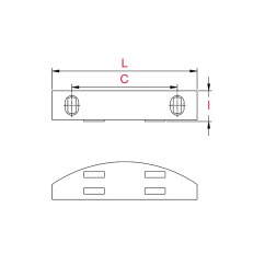 Loqueteau magnétique rectangulaire Blanc 4kg L.59mm