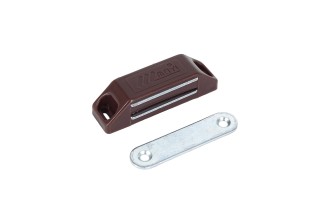 Loqueteau magnétique rectangulaire Marron 6-7kg L.59mm