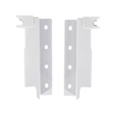 2 Adaptateurs dos bois H.190mm Blanc - Acier