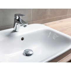 Bonde de Lavabo Clic-Clac sans trop plein 100x66 Chrome