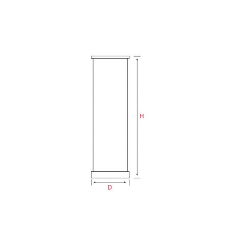 Pied de meuble rond Ajustable Chrome Diam.50mm - Acier