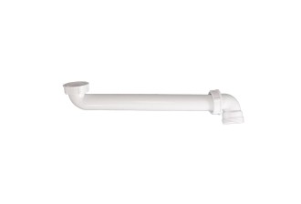 Tubulure gain de place Blanc pour Lavabo L.320mm Diam.32mm - Plastique