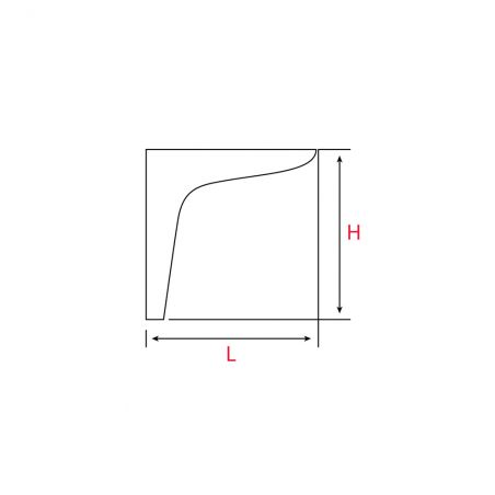 4 Pieds triangles d'angle pour meuble H.130mm - Acier brossé