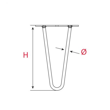 Kit 4 pieds de meuble filaires Blanc H.146.5mm +1 pied H.138mm - Acier