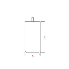 Pied de lit rond H.150mm Diam.50mm - Bois naturel