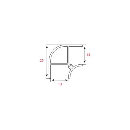 2 Raccords d'angle 90° pour plinthe décor Aluminium H.150mm - PVC