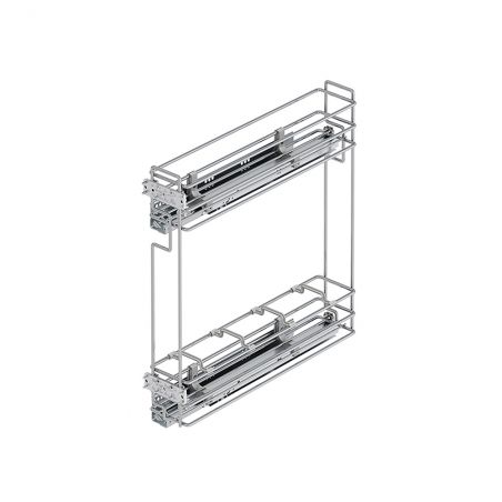 Porte-bouteille coulissant Latéral amorti Meuble 150mm P.475mm - Acier