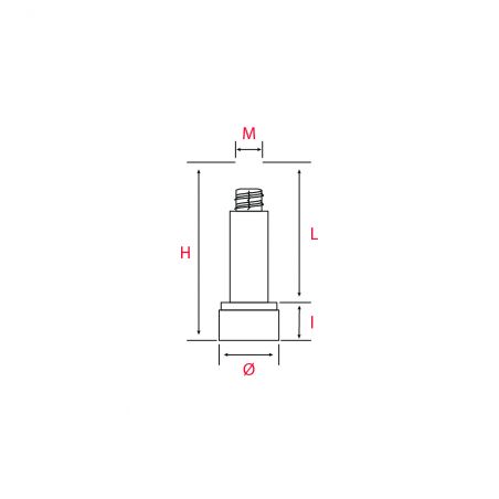 20 Vérins de réglage Blancs avec écrou pour meuble M6x20mm