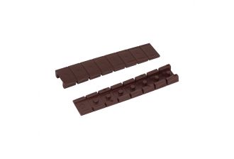 8 Cales meuble Marron foncé sécables 100x20mm - Plastique