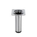 Pied de meuble cylindrique Chrome Diam.30mm - Acier