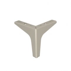 4 Pieds triangles d'angle pour meuble H.130mm - Acier brossé