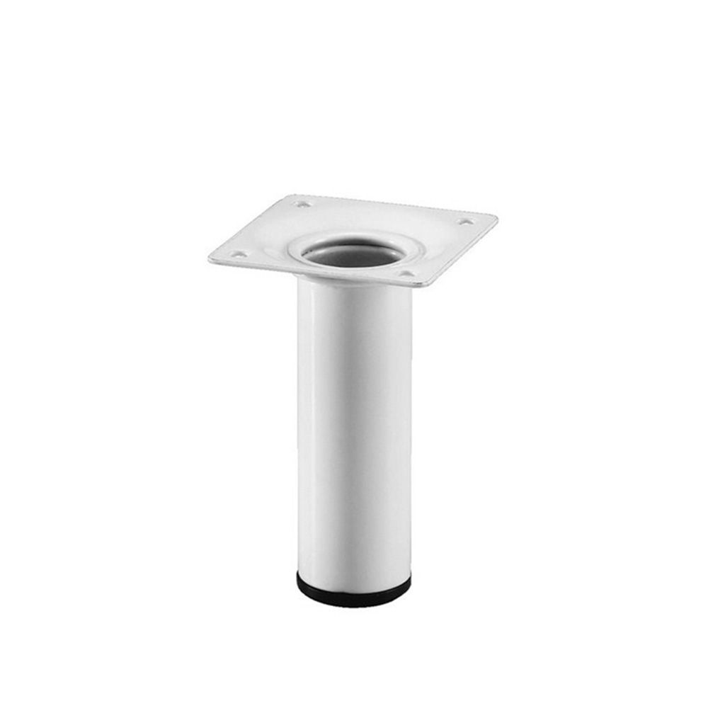 Pied de meuble cylindrique Blanc Diam.30mm - Acier