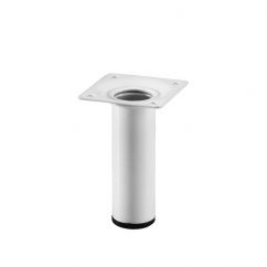 Pied de meuble cylindrique Blanc Diam.30mm - Acier