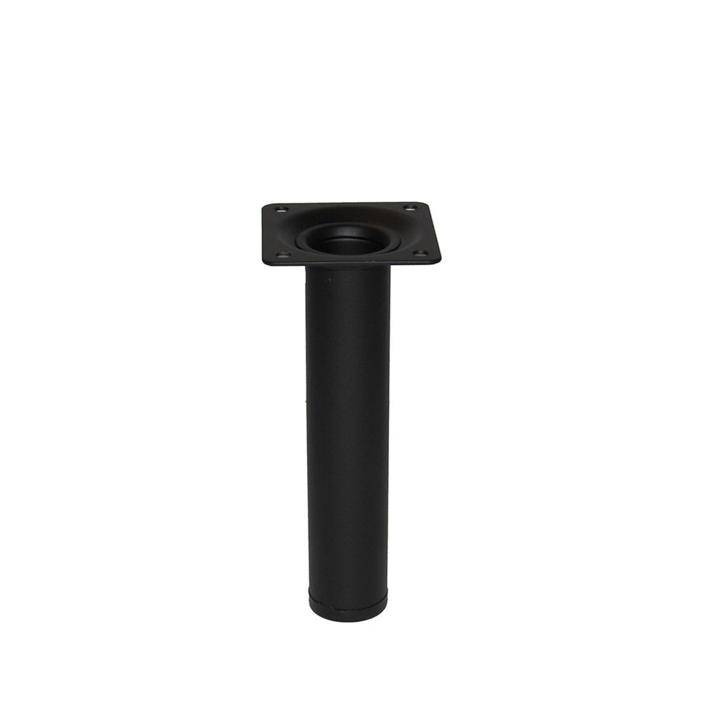 Pied de meuble cylindrique Noir Diam.30mm - Acier