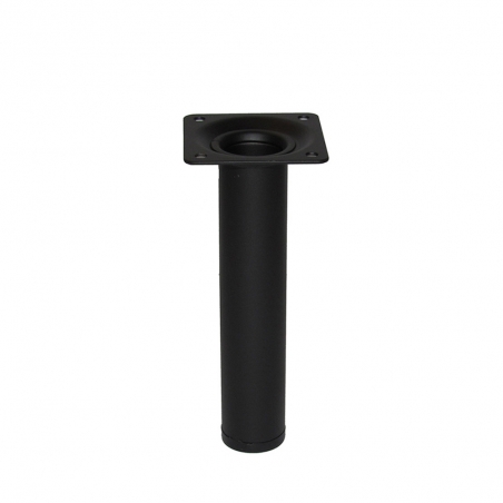 Pied de meuble cylindrique Noir Diam.30mm - Acier