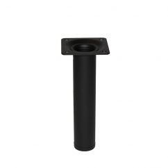 Pied de meuble cylindrique Noir Diam.30mm - Acier