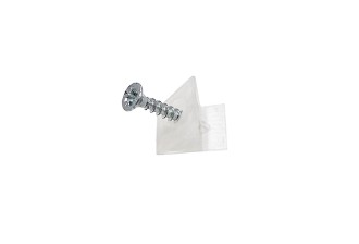 20 Taquets d'angle Avec vis pour paroi arrière L.10.5mm - Plastique