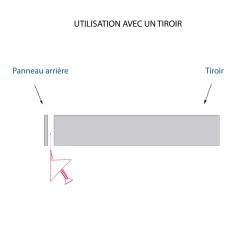 20 Taquets d'angle Avec vis pour paroi arrière L.10.5mm - Plastique