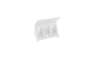 20 Taquets équerre Blanc cache rabattable L.42mm Plastique