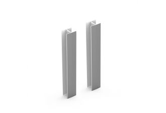 2 Raccords d'angle 180° pour plinthe décor Aluminium H.150mm - PVC