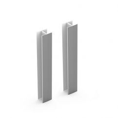 2 Raccords d'angle 180° pour plinthe décor Aluminium H.150mm - PVC