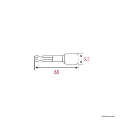 10 Noix de serrage magnétique à 6 pans 5.5x65mm