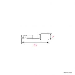 10 Noix de serrage magnétique à 6 pans 7x65mm