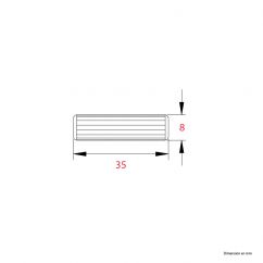 20 Tourillons bois à enfoncer Diam.8mm L.35mm