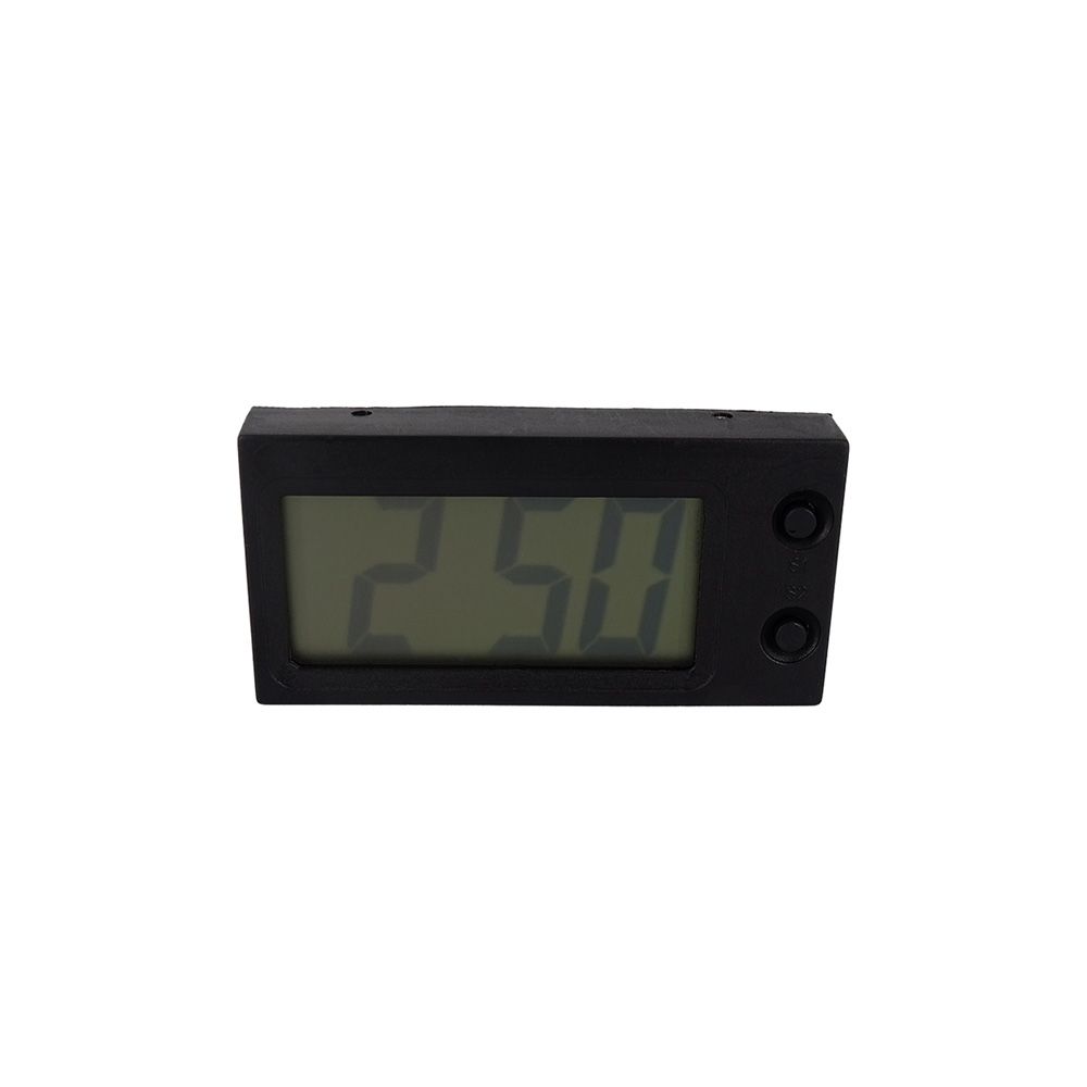 Mini horloge LCD Noire à poser ou À encastrer L.57mm + pile