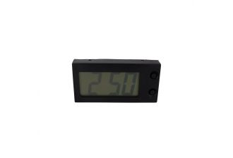 Mini horloge LCD Noire à poser ou À encastrer L.57mm + pile