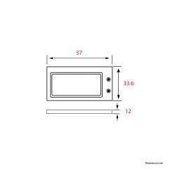 Mini horloge LCD Noire à poser ou À encastrer L.57mm + pile