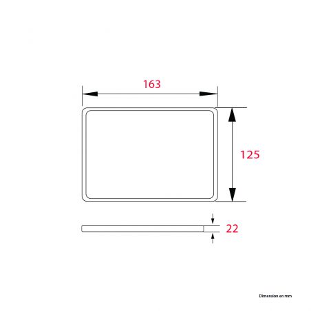 Mini bac de rétention Noir 163x125x22mm - Plastique