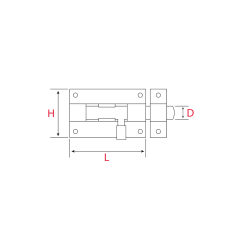 Targette pour meuble L.40mm - Acier nickelé