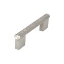 Poignée de meuble NEPTUNE Striée - Entraxe 96 | Longueur 126 | Diamètre 12 - Aluminium plein anodisé naturel