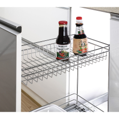 Rangement coulissant P.477mm Meuble 300mm - Acier