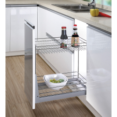 Rangement coulissant P.477mm Meuble 300mm - Acier