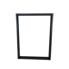 Pied Cadre Noir mat pour meuble - Acier