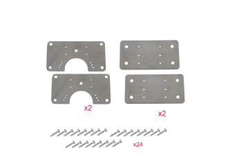 Plaques de réparation charnière de meuble - Acier inoxydable