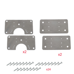 Plaques de réparation charnière de meuble - Acier inoxydable