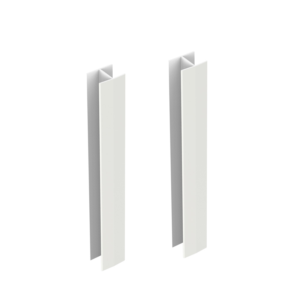 2 Raccords d'angle 180° pour plinthe décor Blanc H.150mm - PVC