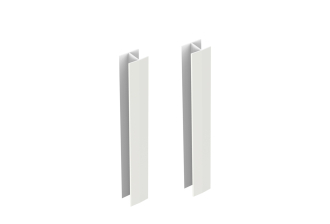 2 Raccords d'angle 180° pour plinthe décor Blanc H.150mm - PVC