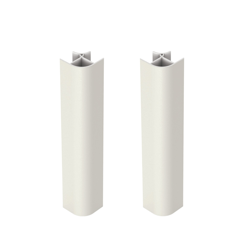 2 Raccords d'angle 90° pour plinthe décor Blanc H.150mm - PVC